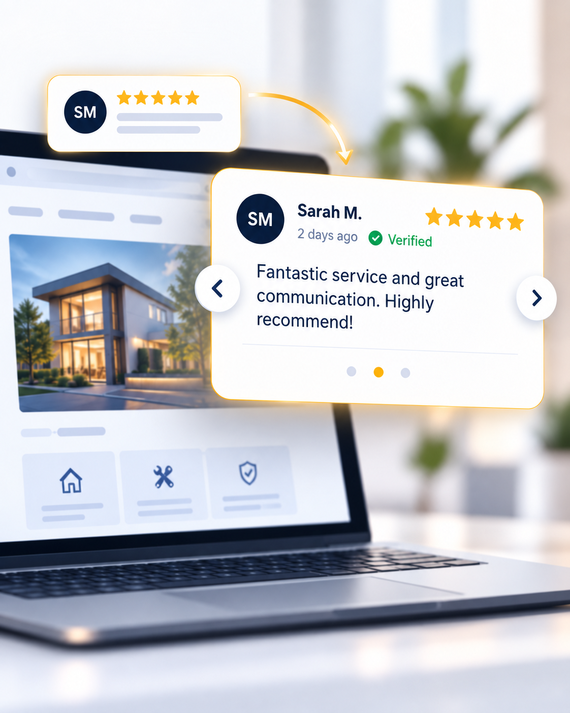 Interactive Reputation Badge configured for reviews only